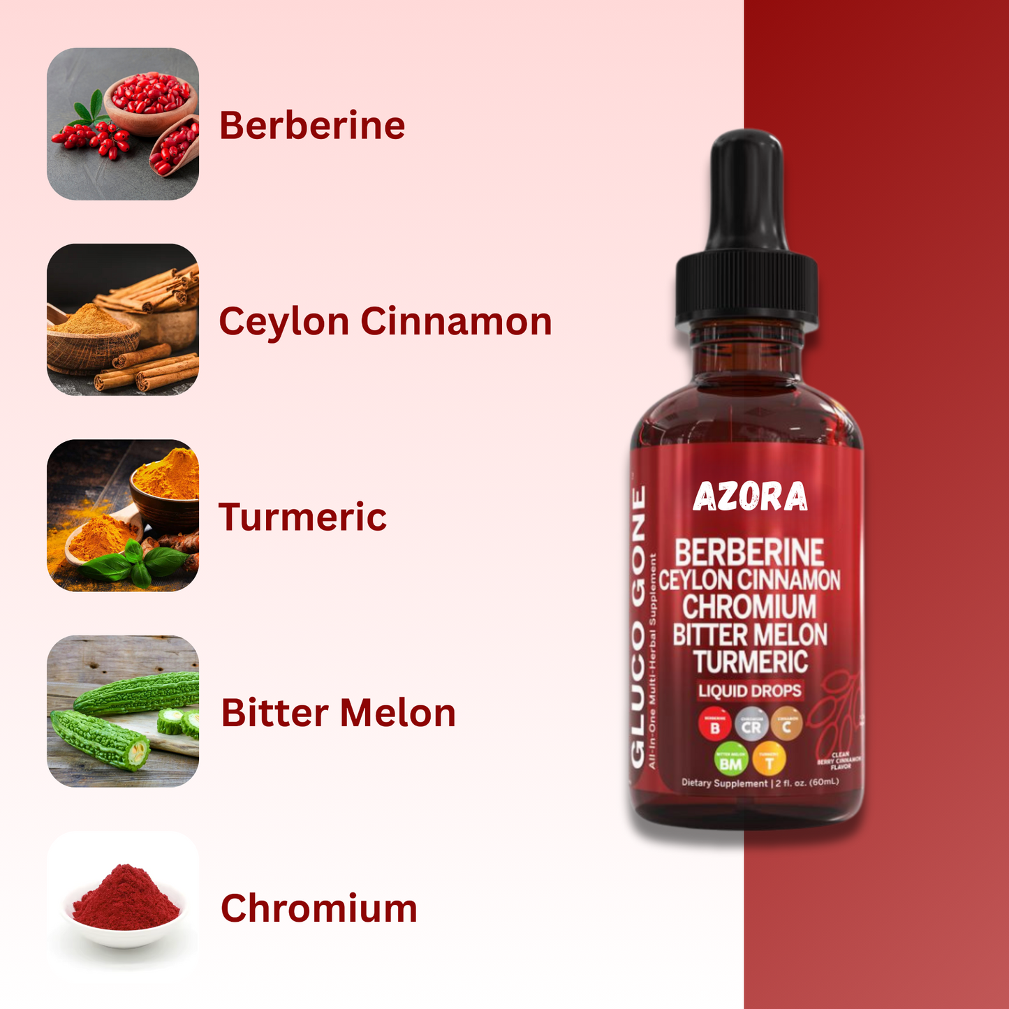 Azora Ceylon Cinnamon Berberine Liquid Drops